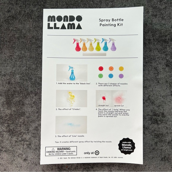 NIB Mondo Llama Spray Bottle Painting Kit - Picture 9 of 9